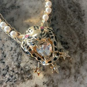 NWT Betsey Johnson Cheetah Necklace 20”